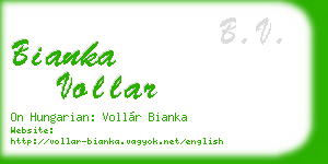 bianka vollar business card